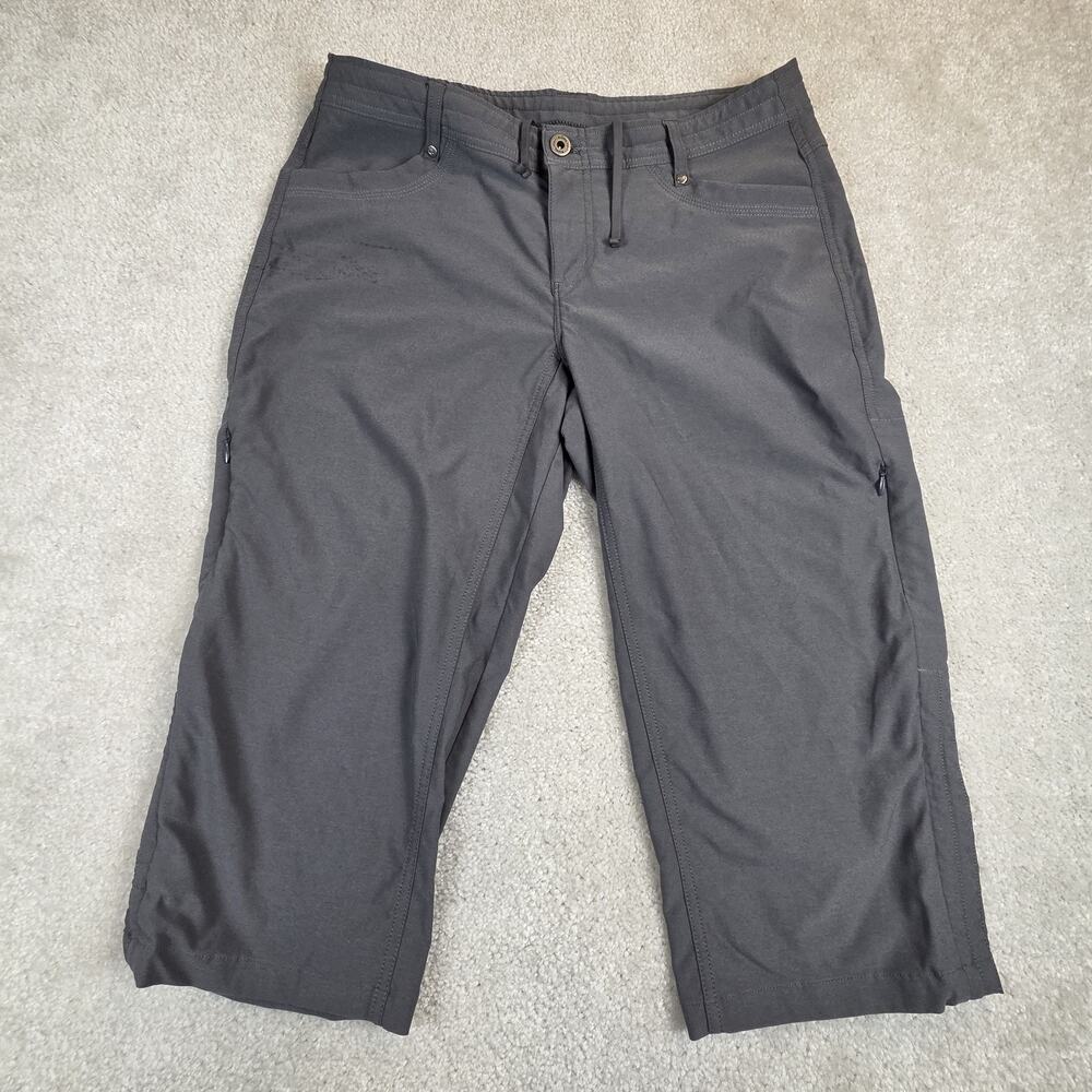 Kuhl Trekr Legendary Capri Crop Pants Womens 10 Gray Hiking Kapri Pull-On Flaw